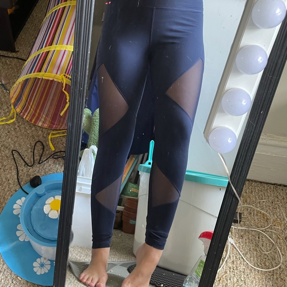Adidas Climatelite mesh leggings navy